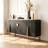 Simple Wooden Black Large Storage Sideboard