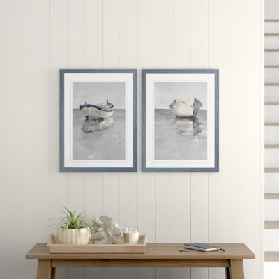 " Boat On The Horizon I " 2 - Pieces
