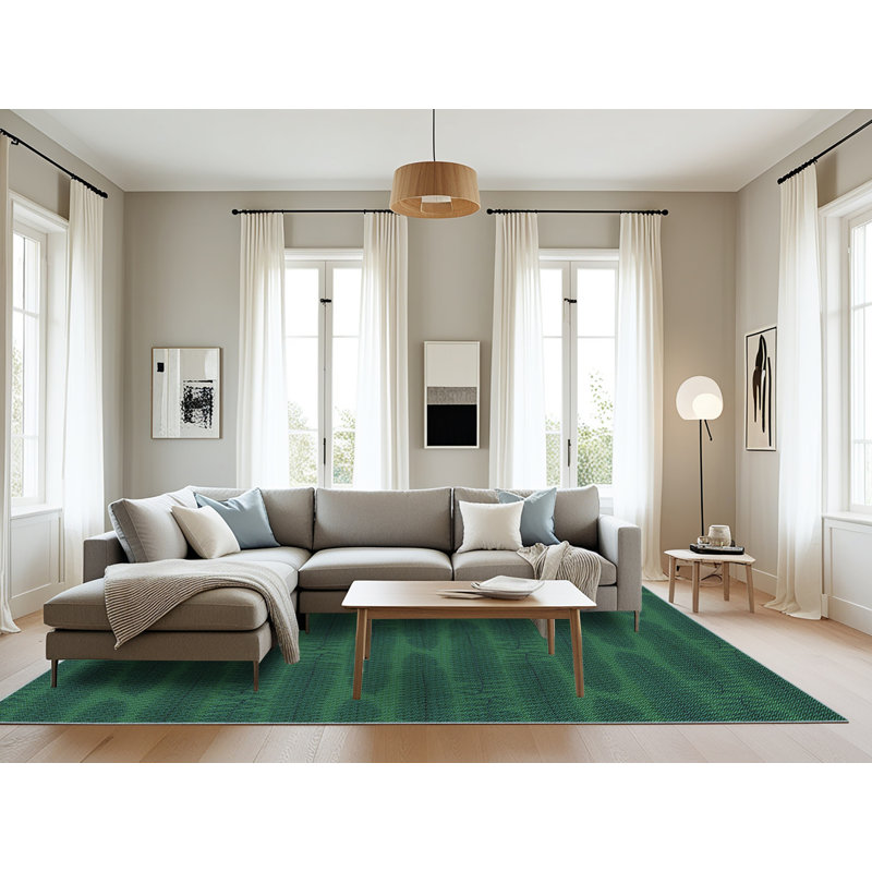 Tapis vert en laine McMullen, Rectangle 8 pi x 10 pi