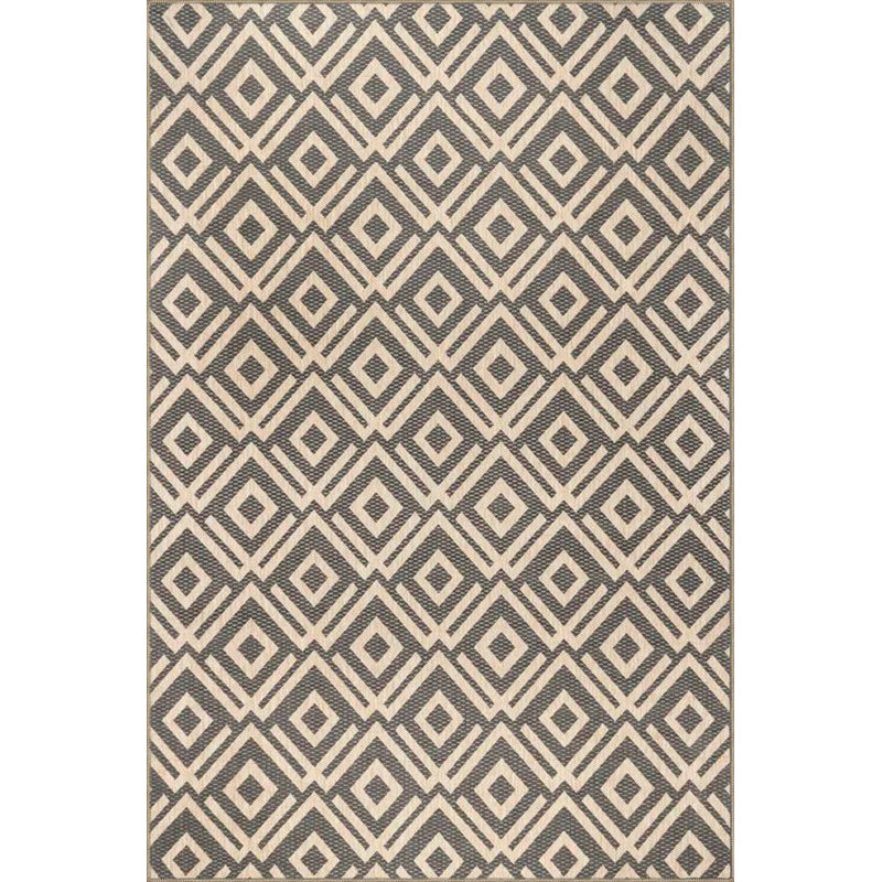 Tapis jaune lavable à motif géométrique à motif géométrique jaune, Tapis de couloir 2 pi 6 po x 6 pi 7 po inclus