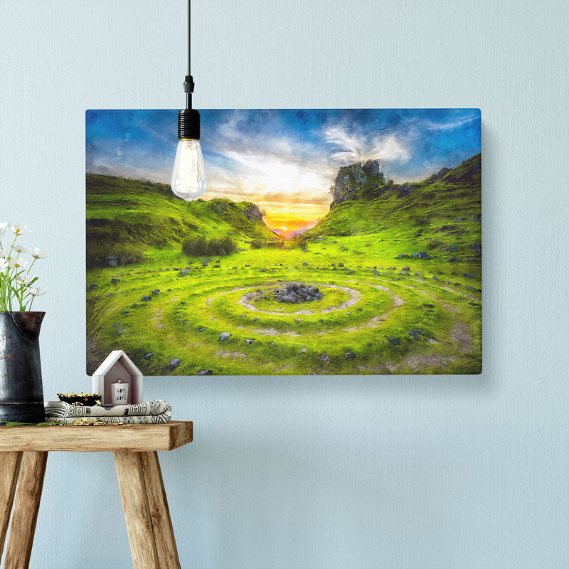 Fairy Glen At The Isle Of Skye - Wrapped Canvas Painting, 60cm H x 91cm W x 3cm D