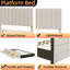 Lit plateforme tapissier charmant avec lit gigogne et 3 tiroirs-1837644473-1837644472