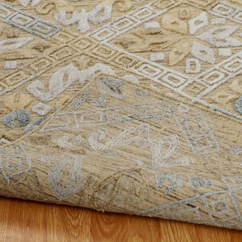 Nantes Geometric Area Rug in Brown, Rectangle 3'6" x 5'6"
