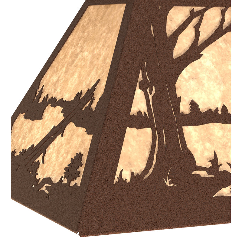 6 - Light Pendant, Silver, Café Noir, Mica
