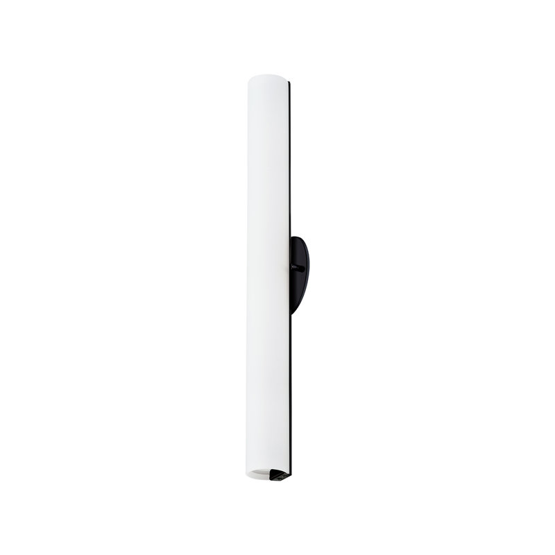 Bute Black Cylinder Dimmable LED Sconce 24" H