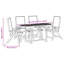 4 - Person Wood Patio Dining Set with Oval Table , Cushions Included-122610819-122610822-101510509