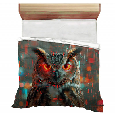 Cyber Owl Birds Comforter