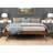 Platform Bed with Polyester Upholstered Headboard-2106291722
