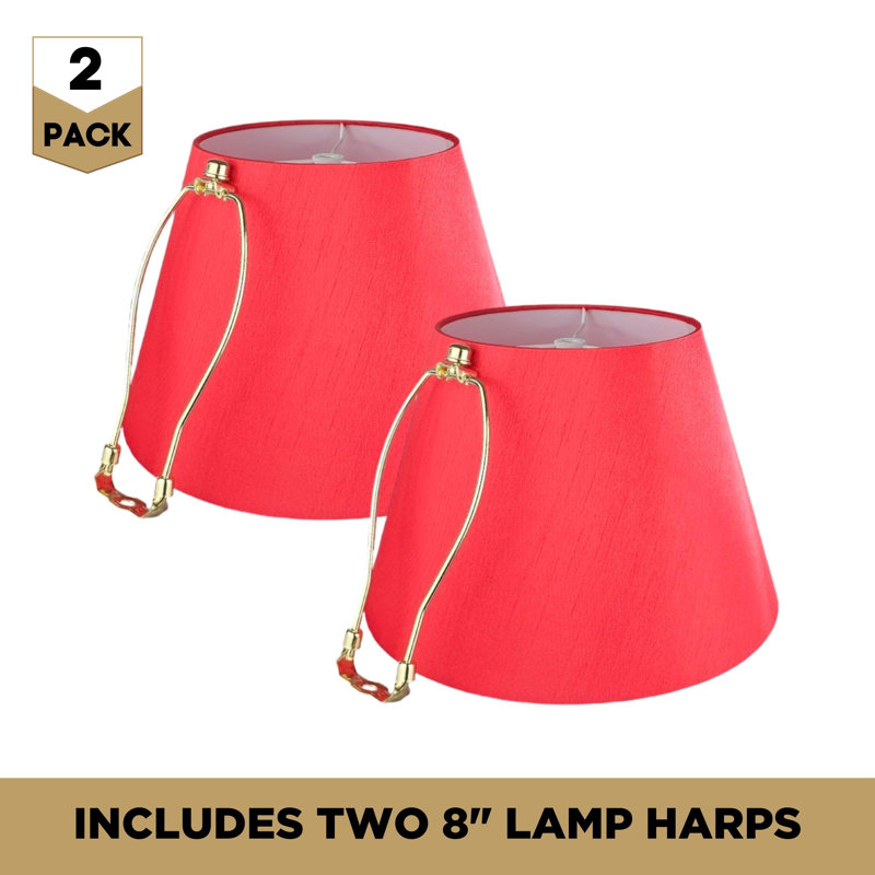 9'' H x 13'' W Empire Lampshade, Red