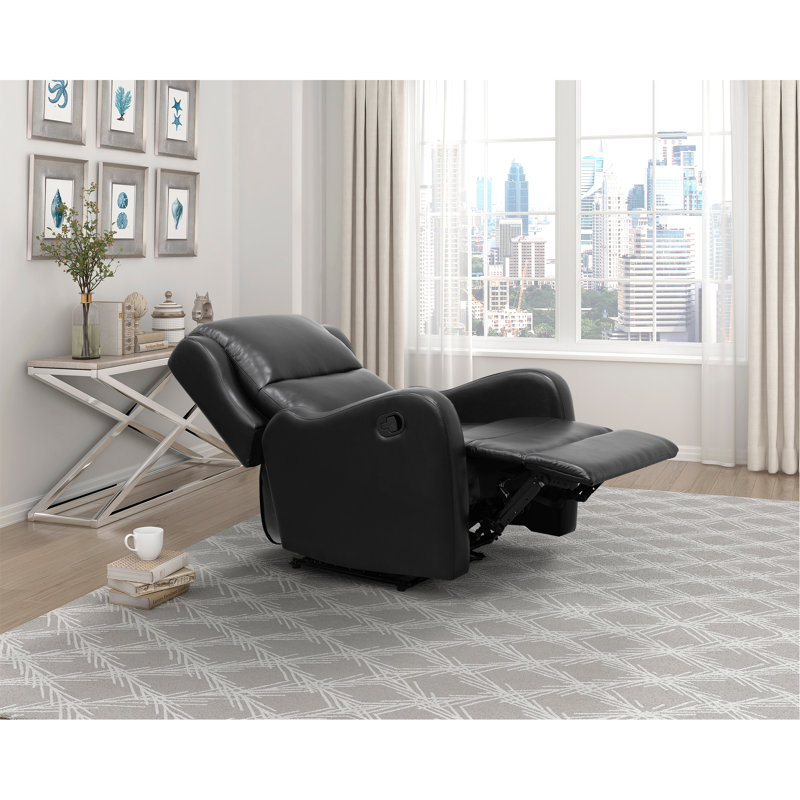 Fauteuil inclinable 1pc Comfort Seating, Manuel - Bouton-poussoir, Noir
