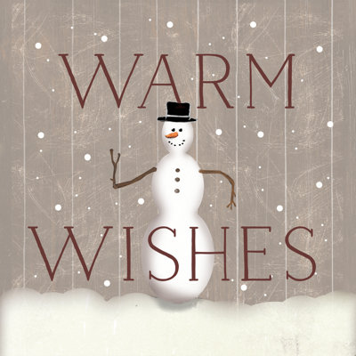 Warm Wishes Snowman - Wrapped Canvas Print