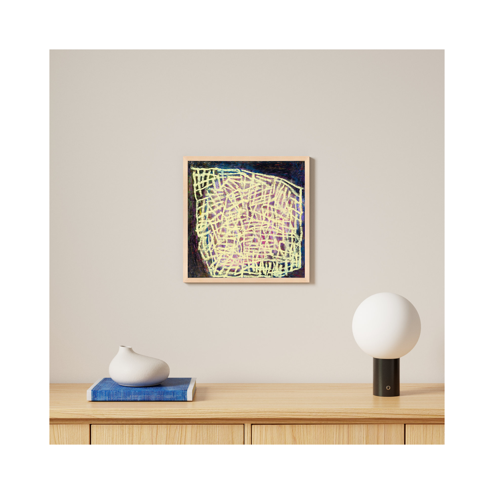 Night Light by Stephanie Dennis, Maple, 16" H x 16" W  x 1.25" D