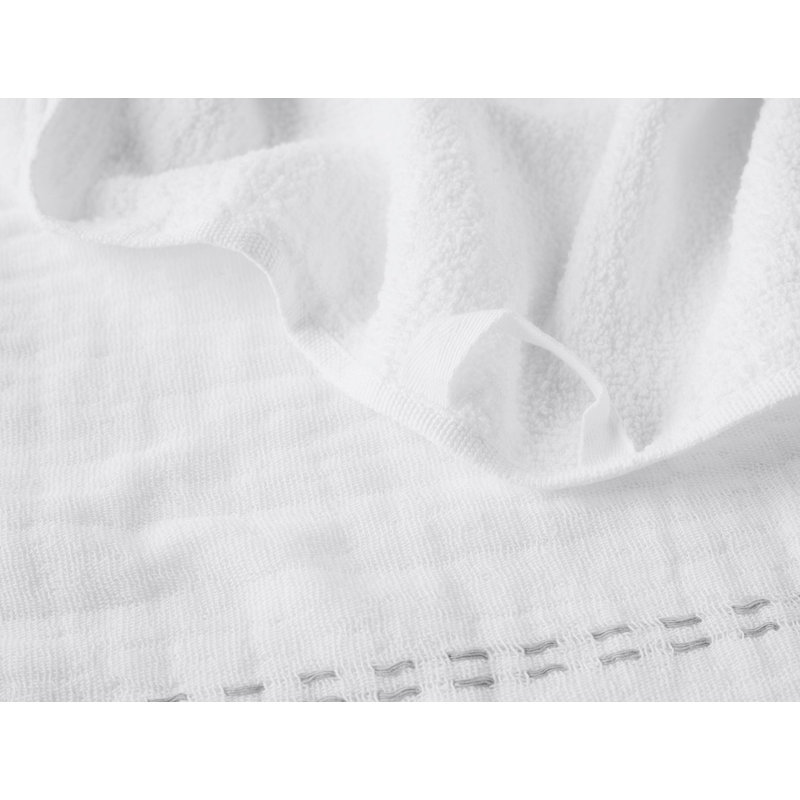 Ensemble de 2 essuie-mains Alder Organic 20 po x 30 po, Blanc alpin / brouillard