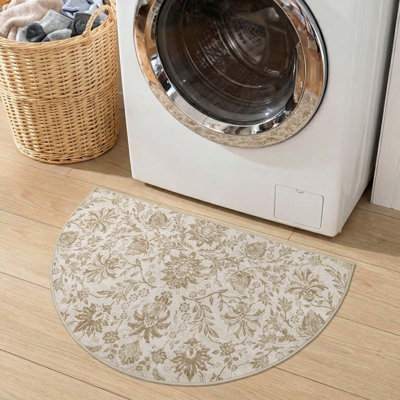 Geometric Floral Washable Non-Slip Area Rug