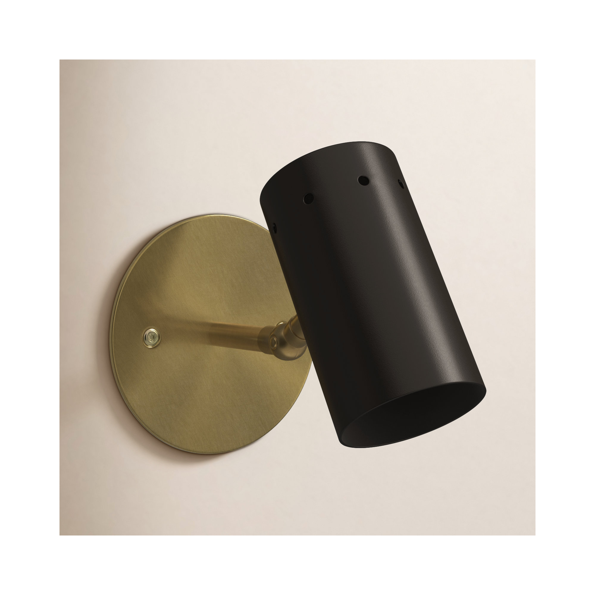 Single Light Cylinder Outdoor Wall Light, Oiled Bronze