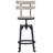 Jihoon Swivel Adjustable Height Counter Stool with Metal Frame