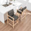 Ensemble de 2 tabourets de bar en bois massif Willbanks-3364375