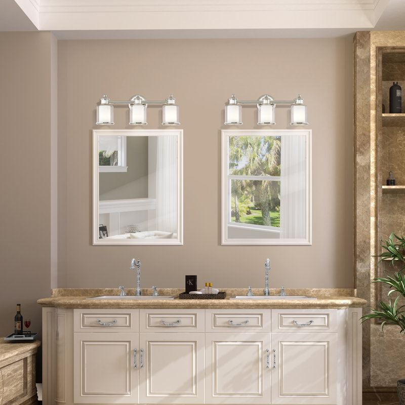 Messick 3 - Light Dimmable Vanity Light, Polished Nickel
