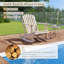 Chaise berçante Adirondack avec siège à lattes et dossier haut pour véranda-1746217927