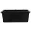 Évier de cuisine en granite noir à simple cuve de 25 po pour téléviseur et bar, composite de quartz, non poreux, résistant aux égratignures, multi-pièces avec drain à grille, idéal pour économiser de l'espace dans les cuisines.