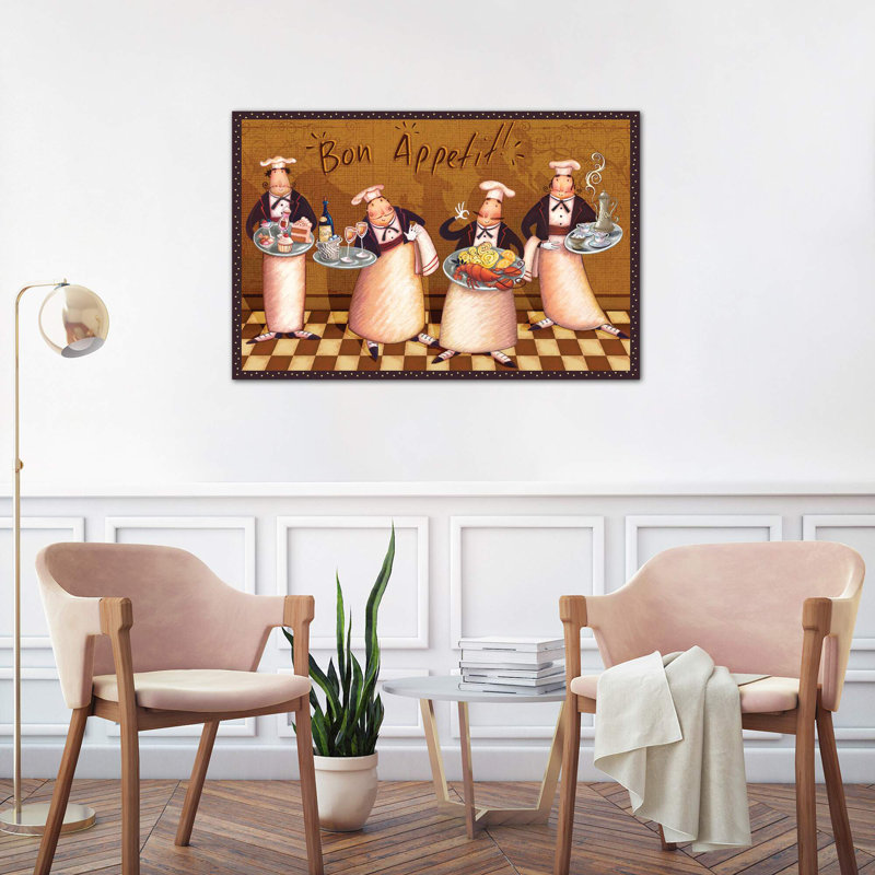 Bakersville Chefs' Bon Appetit by Viv Eisner - Wrapped Canvas Print, 66.04 cm H x 45.72 cm W x 3.175 cm D