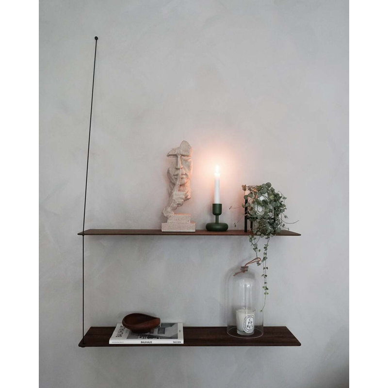 Stedge Shelf (60 Cm), Smoked Oak