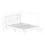 Ensemble 3 pièces en bois pour chambre Fannin avec 1 base de lit plateforme et 2 tables de chevet modernes - Fabrication fiable et robuste - Tissu en lin bleu denim-1180435174-1180438521