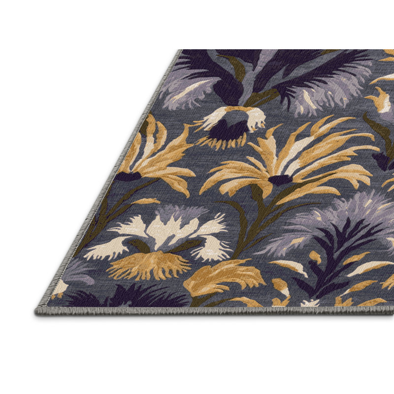 Tapis botanique lavable à la machine