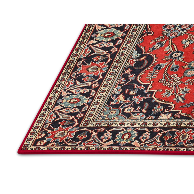Tapis de style oriental rouge, Rectangle 2 pi x 3 pi