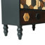 2-Doors Honeycomb Pattern Storage Cabinet With Drawer, Accent Cabinet