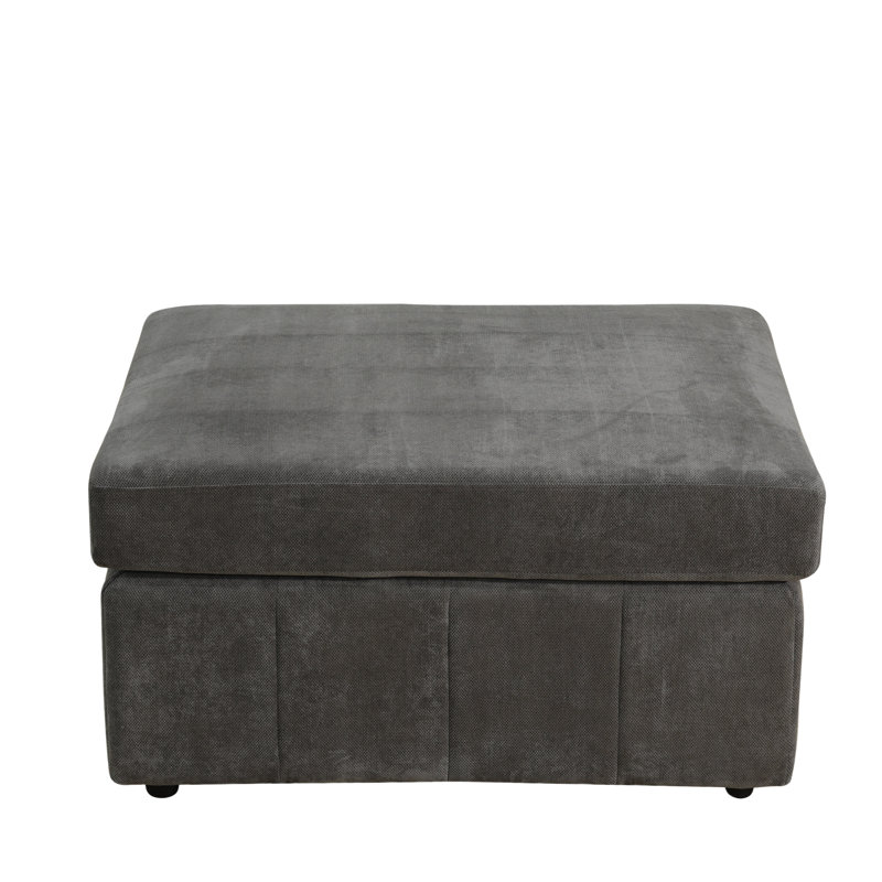 Repose-pieds gris en microfibre pour le salon