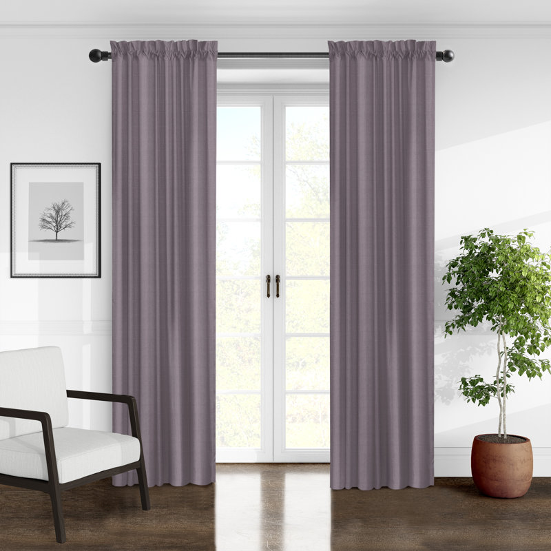 Paire de rideaux Elsie, L 50 po x L 132 po, Lilas