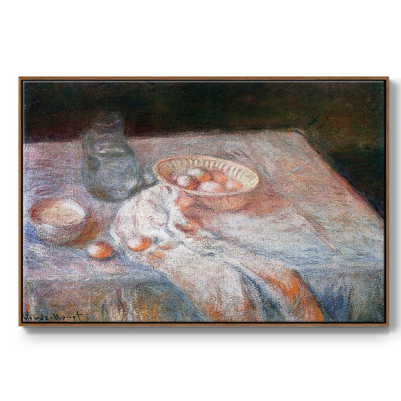 Nature morte avec des œufs en rose, 1907, reproduction d'art sur toile, Noyer, H 25 po x l 37 po x P 2 po