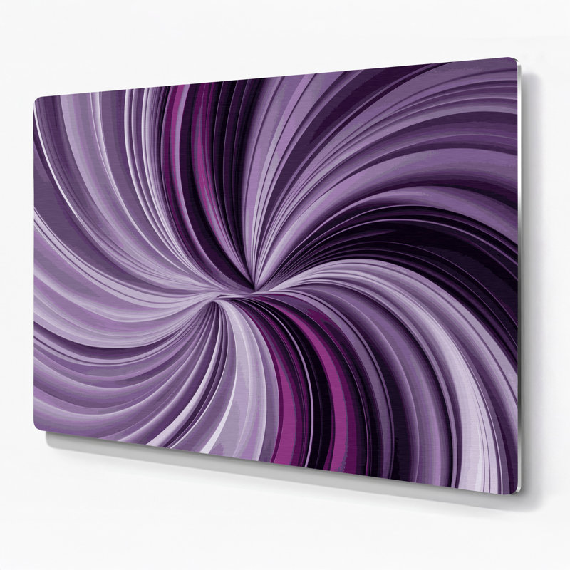 Gradient Abstract 35 Purple Metal Wall Art, 24" H x 36" W