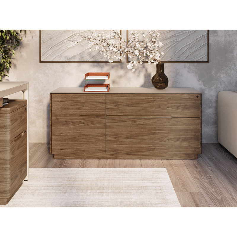 Luma 2 - Drawer File Cabinet, Walnut/Dune