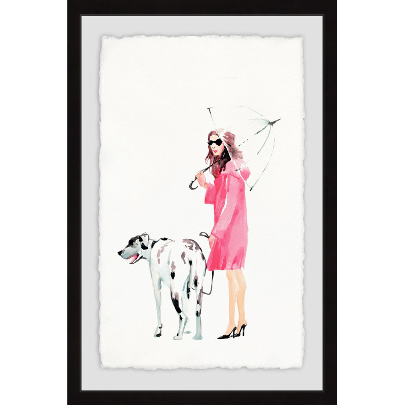 Dog Walking - Single Picture Frame Painting, 91 cm H x 61 cm W