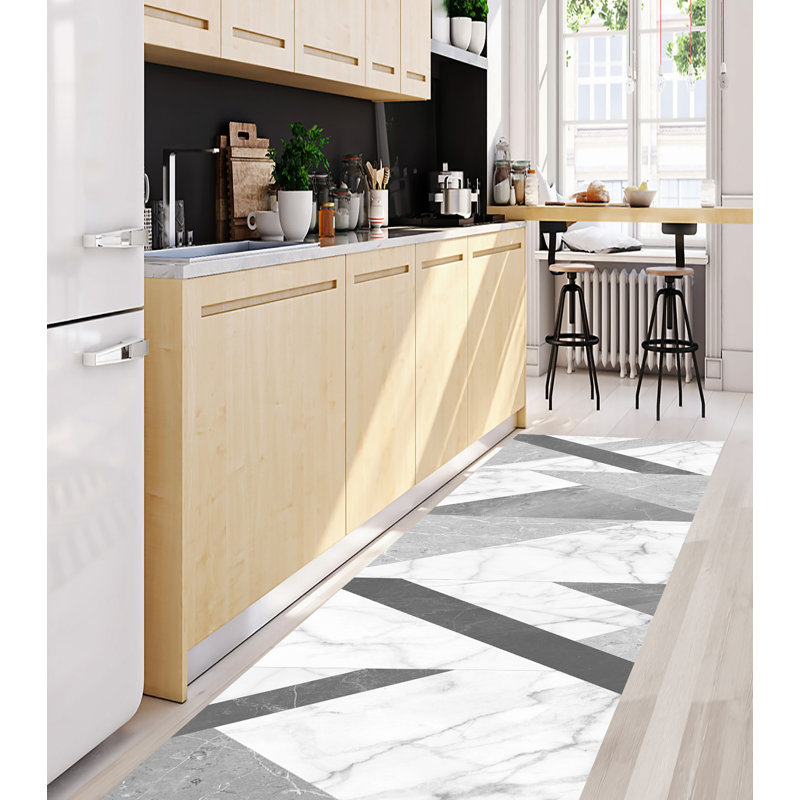 Olympia Non-Slip Geometric Doormat, Runner 80 x 300cm