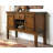 Rustic Brown Dining Buffet With Wine Rack, Adjustable Shelves, And Storage