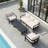 Anti-Rust Steel Patio Sofa Conversation Set with Coffee Table, Waterproof Outdoor Seating with UV-Resistant Cushions-1191637521
