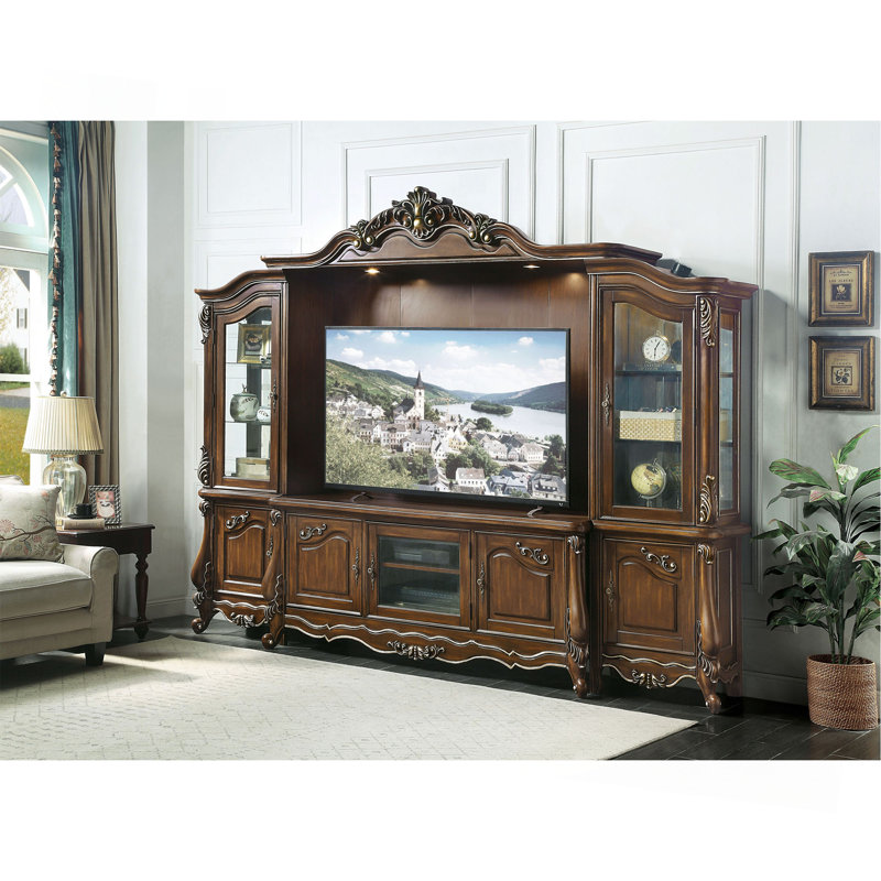 Meuble audio-vidéo finition chêne antique