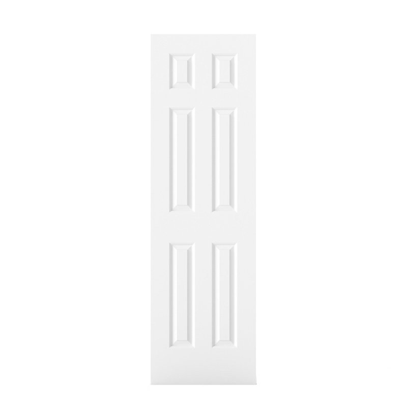 24 po x 80 po Panneau de porte moulé en composite texturé blanc 6 panneaux, 24 po x 80 po