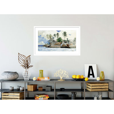«Sponge Fishermen Bahamas» par Winslow Homer, impression giclée sur cadre