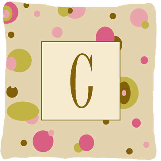 Coussin décoratif d’intérieur/d’extérieur à carreaux initial en monogramme, C