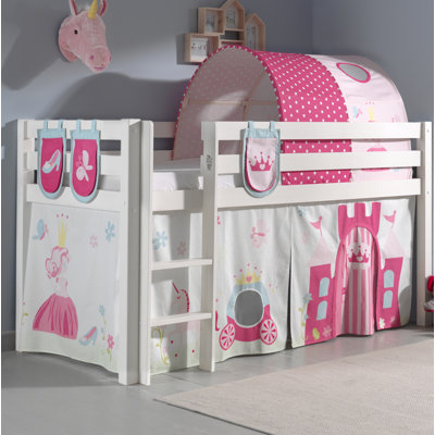 Pino European Single (90 x 200cm) Mid Sleeper Loft Bed Bed by Vipack
