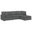  Canapé modulaire avec repose-pieds et coussins en tissu gris foncé-1913253389