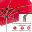 Parasol de patio rectangulaire avec fonction de levage et d'inclinaison à manivelle (base non incluse)-125659877