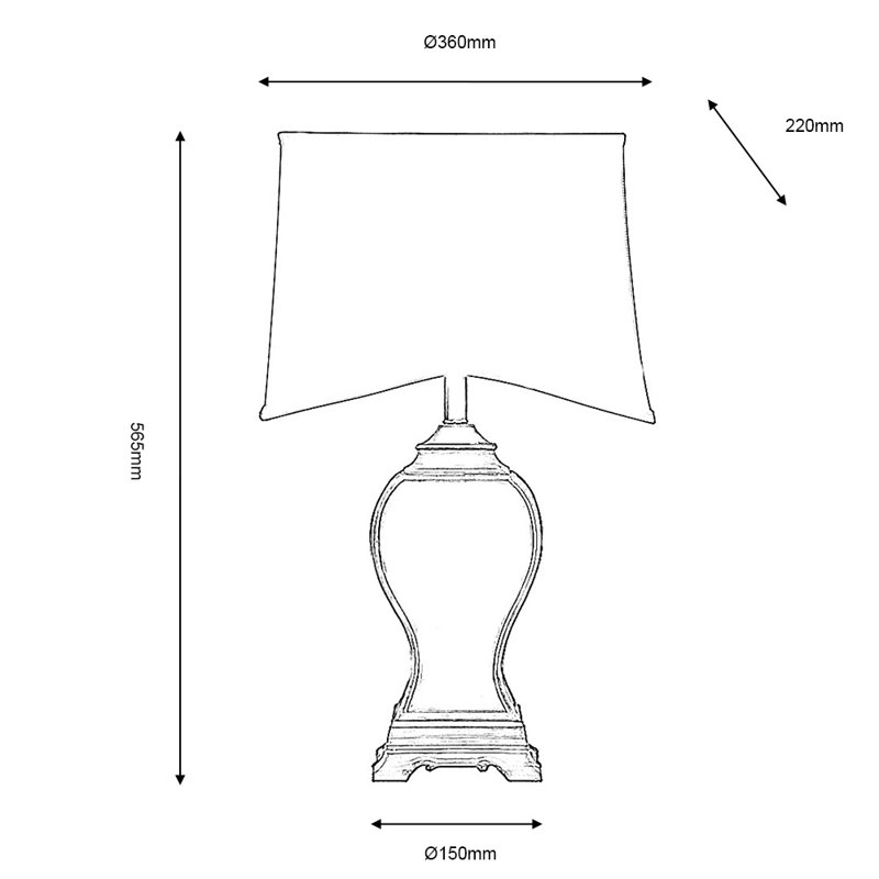 Tesoro Resin Table Lamp