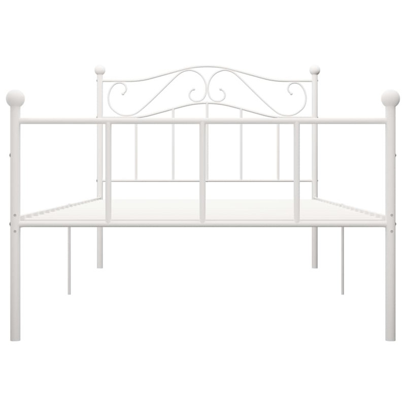 Vankirk Metal Bed, White, 90 x 200 cm