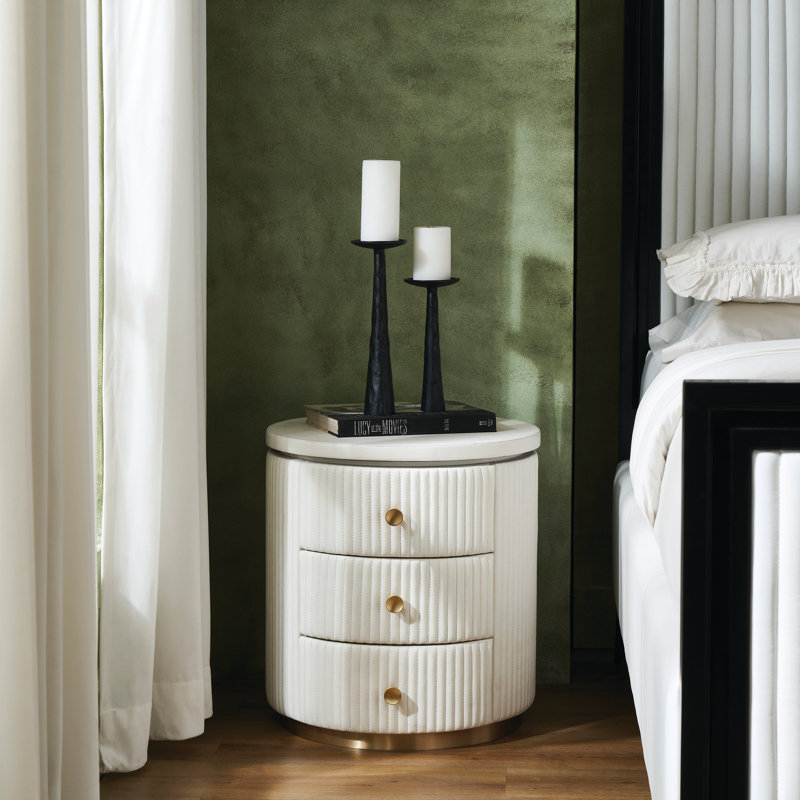 Table d'appoint Stanford, Blanc