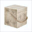 Table d'appoint carrée en grain de bois MGO avec corde tressée simulée